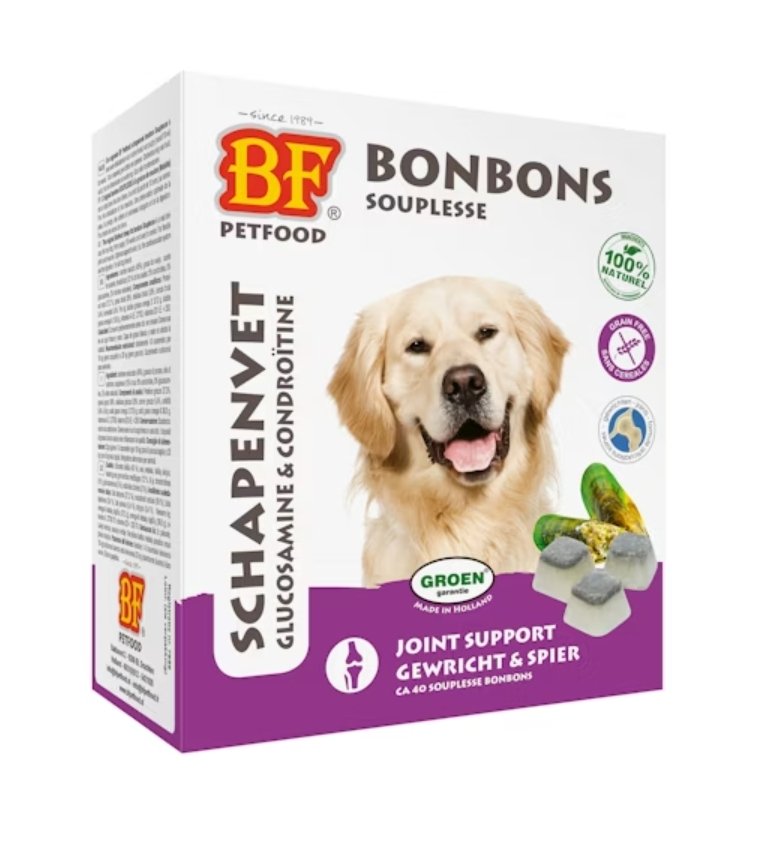 BF Petfood Schapenvet Souplesse Bonbons voor de hond 40 stuks